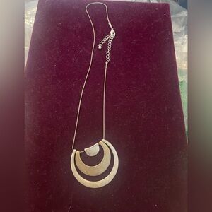 Modern Two toned Geometric Pendant Necklace
